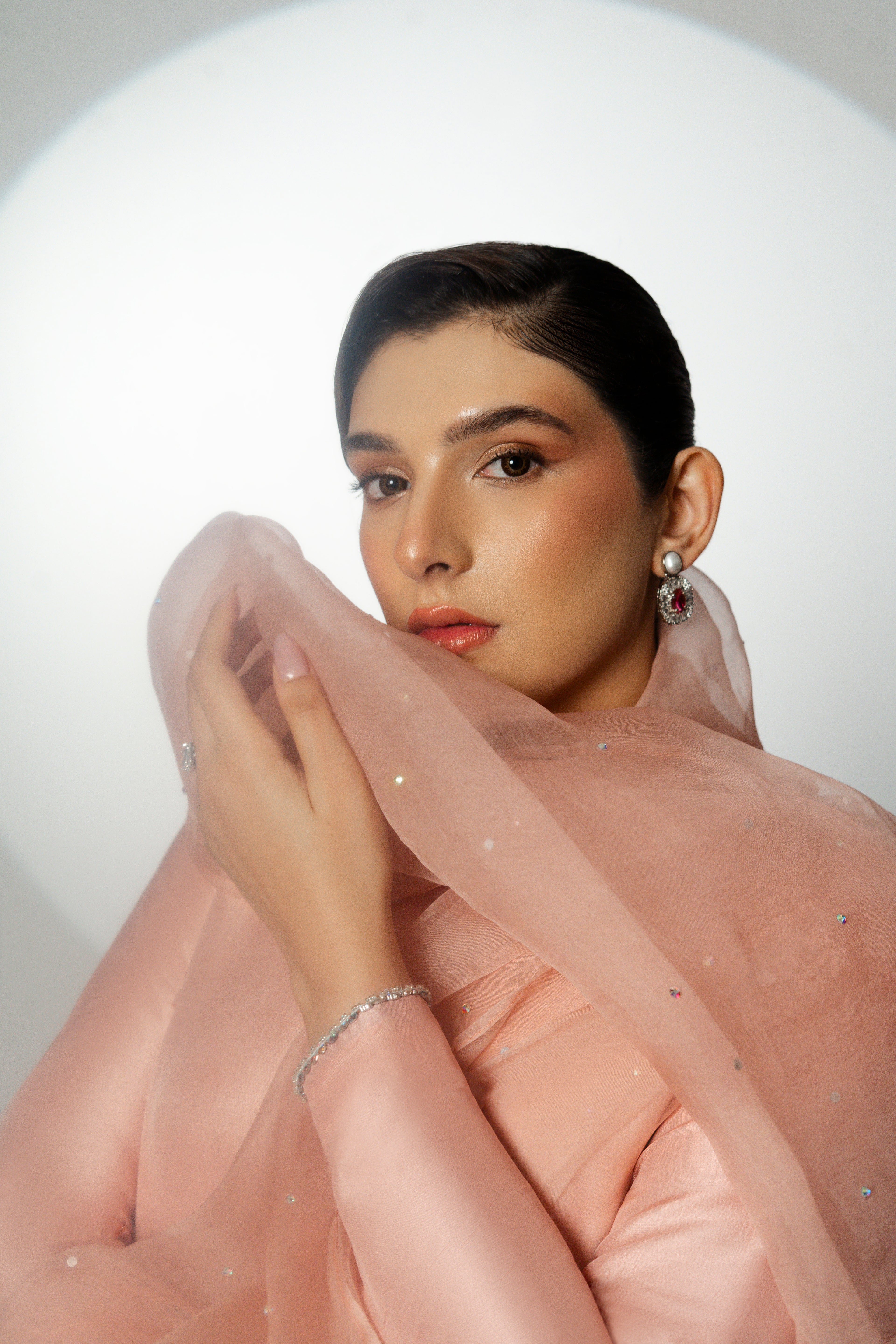 Marea modest Pakistani designer outfit crafted in premium silk