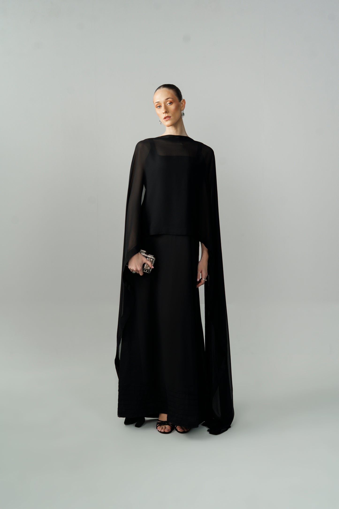 Ruvah designer modest wear with elegant tailoring by Noura Studio