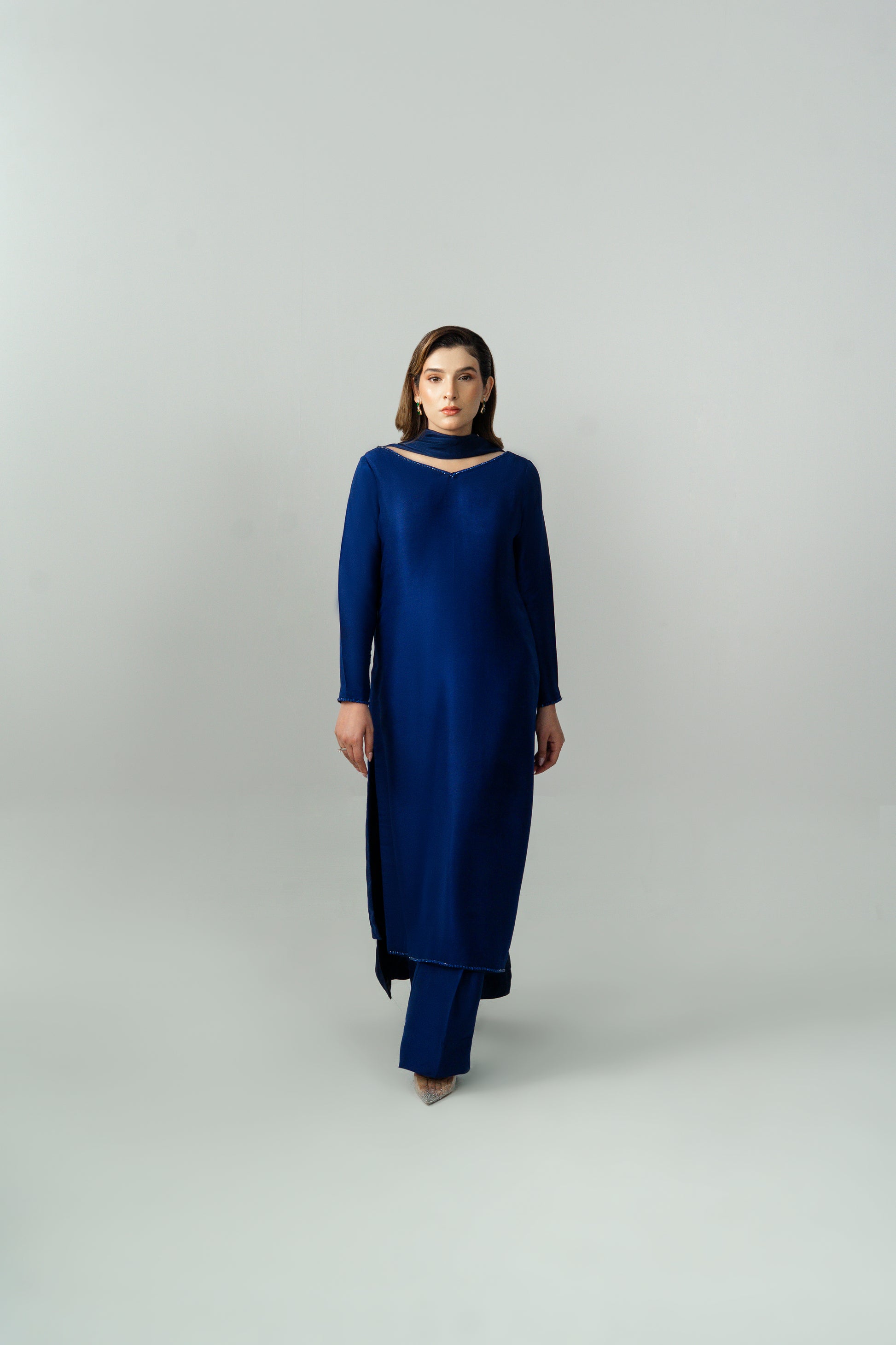 Noire premium silk modest fashion ensemble for women by Noura Studio