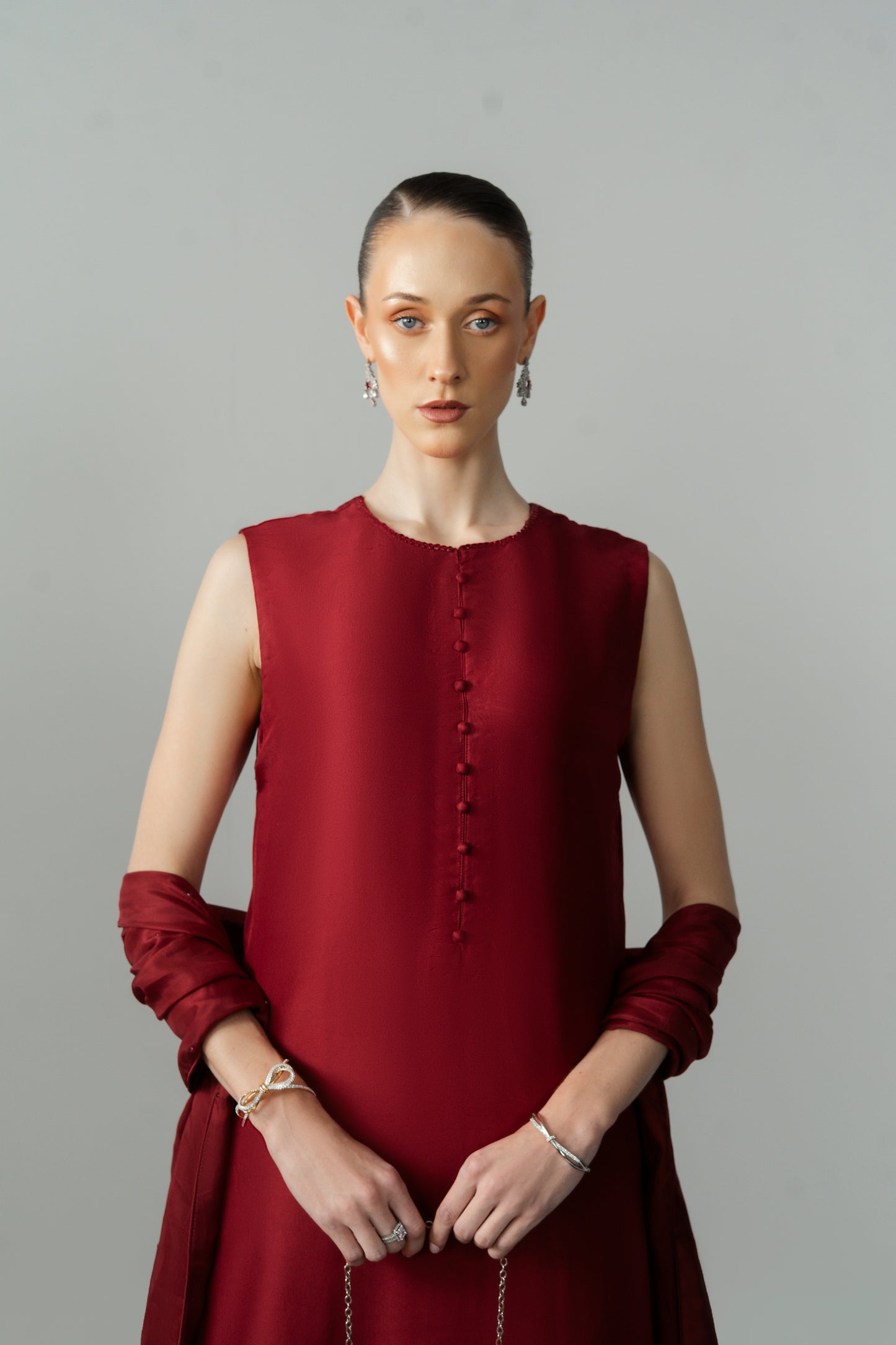 Zorae luxury Pakistani fashion outfit crafted in silk by Noura Studio